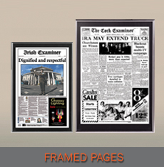 Newspaper Gifts - Framed Pages